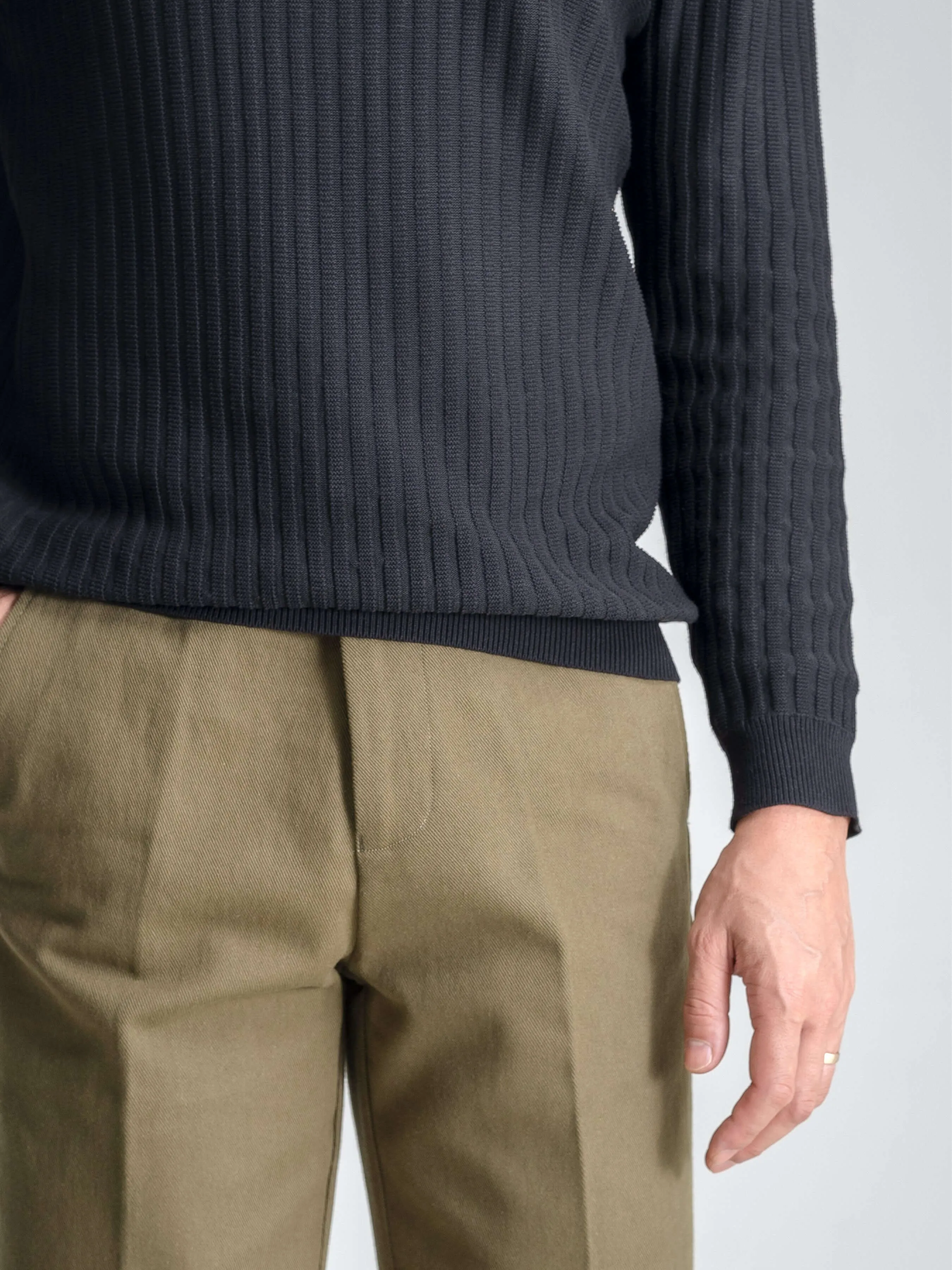 Raoul Knit - Black Quarter-Zip