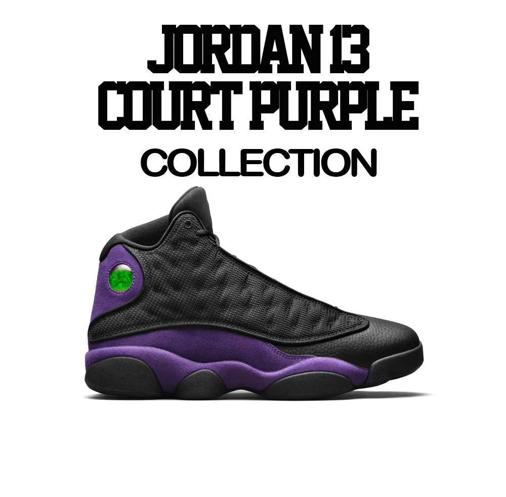 Retro 13 Court Purple Love Shirt