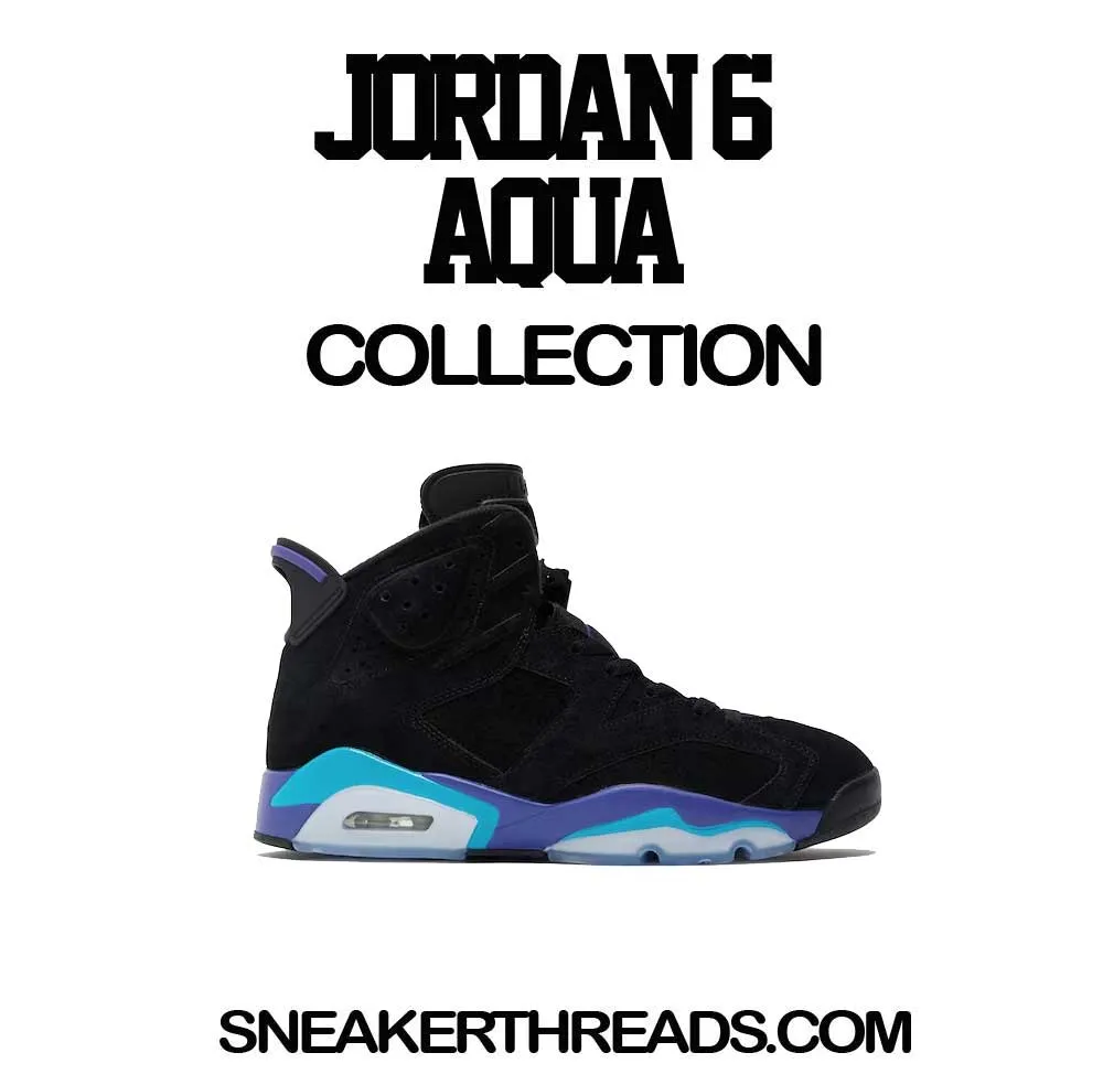 Retro 6 Aqua Shirt - Copped Em - Black