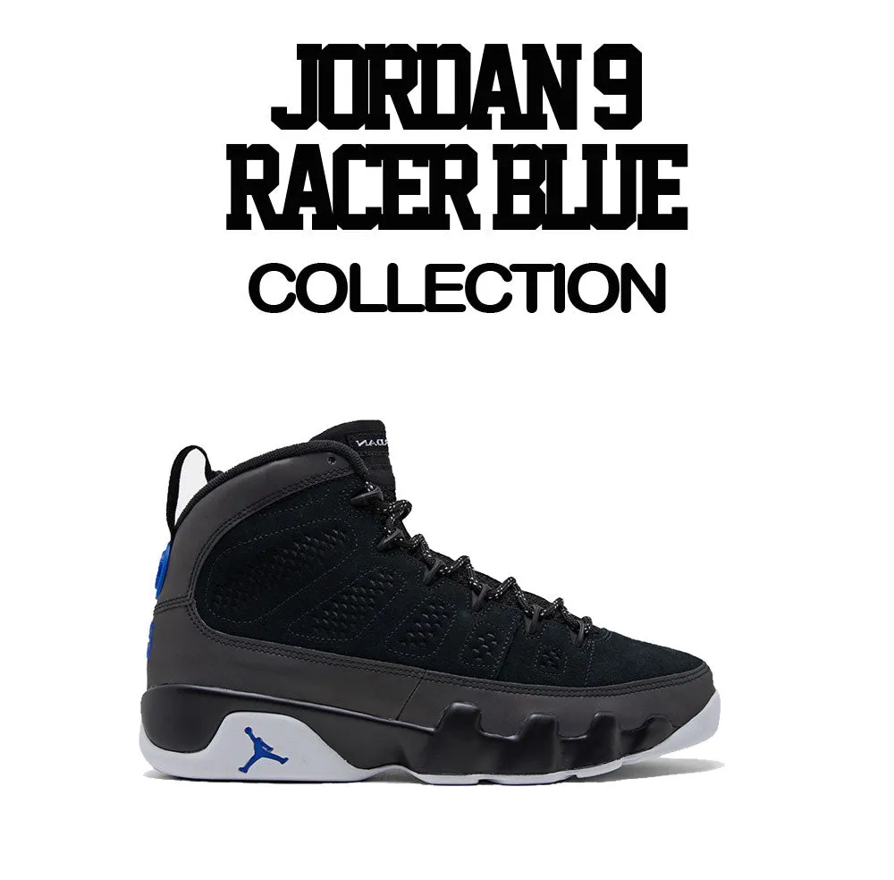 Retro 9 Racer Blue Shirt - Love Kicks - Black