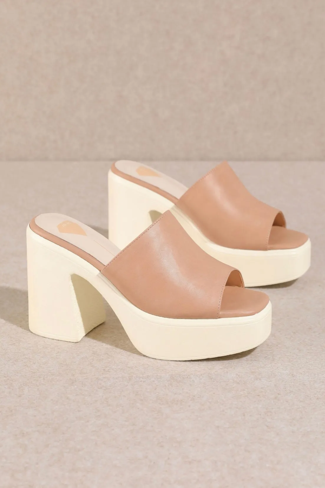 Sienne Block Heel Nude Pink