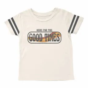 Tiny Whales Good Times Natural / Vintage Black S/S Football Tee