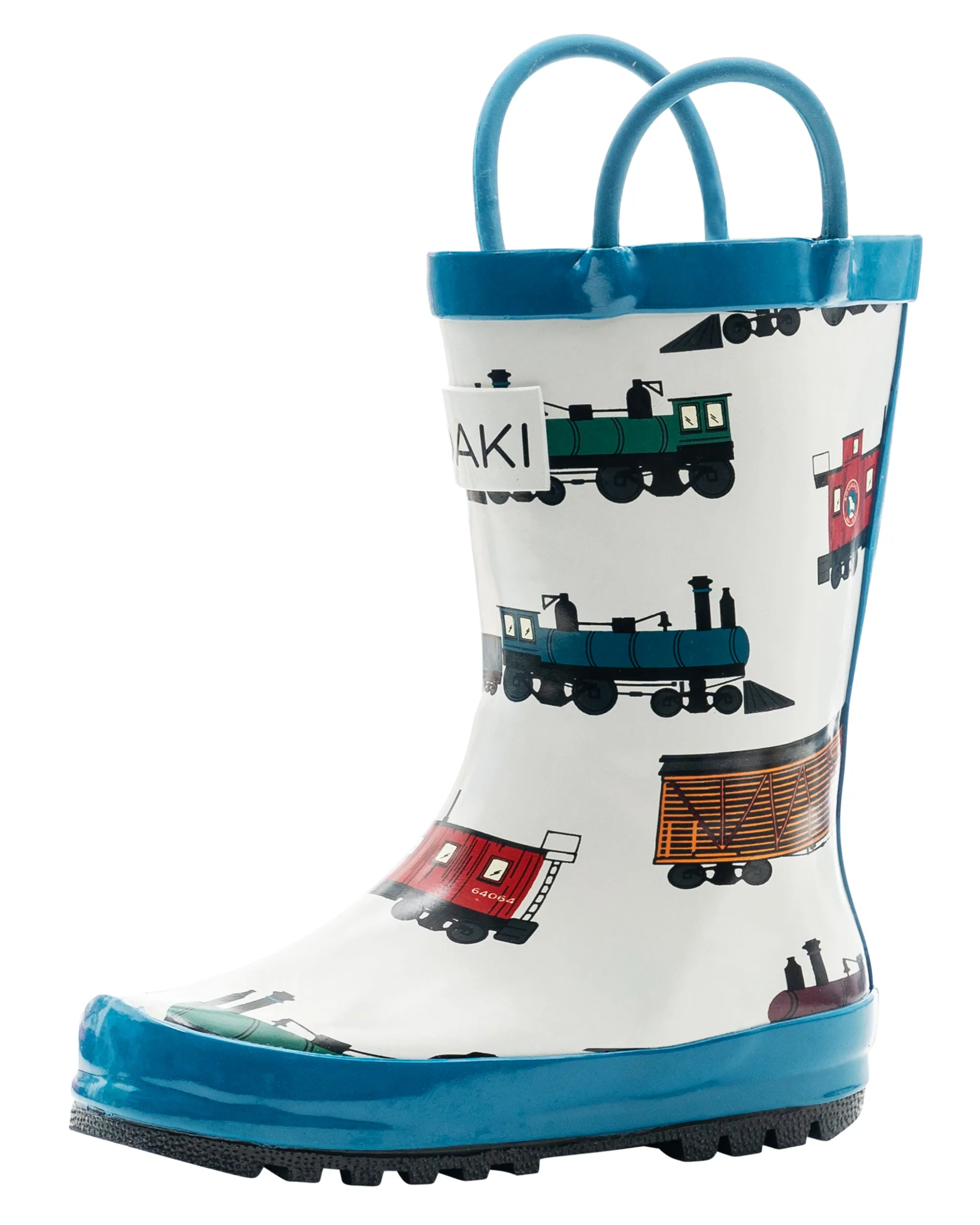 Tommy's Trains Loop Handle Rubber Rain Boots