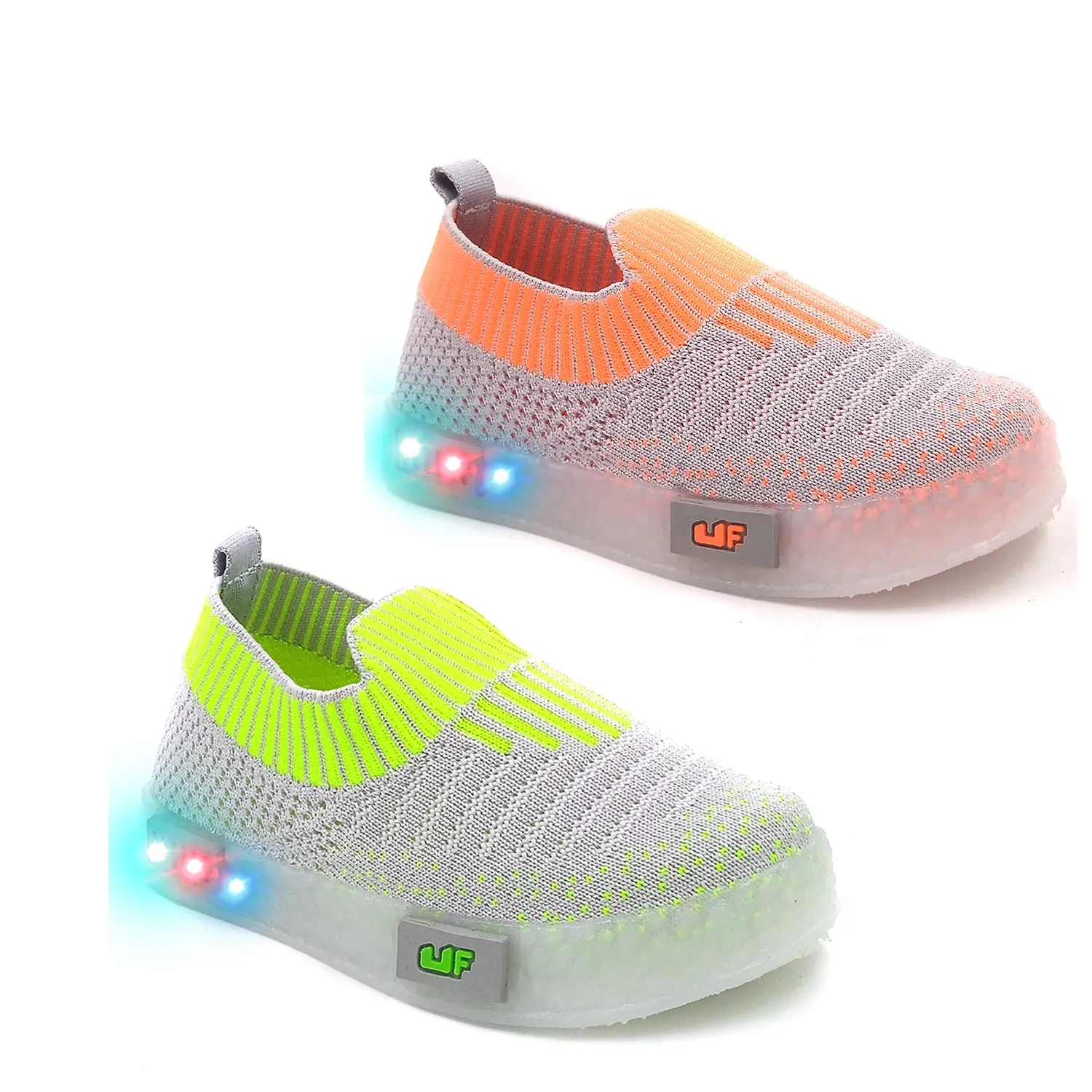 URBANFEET  BREATHABLE SLIP-ON SHOES WITH LED LIGHTS