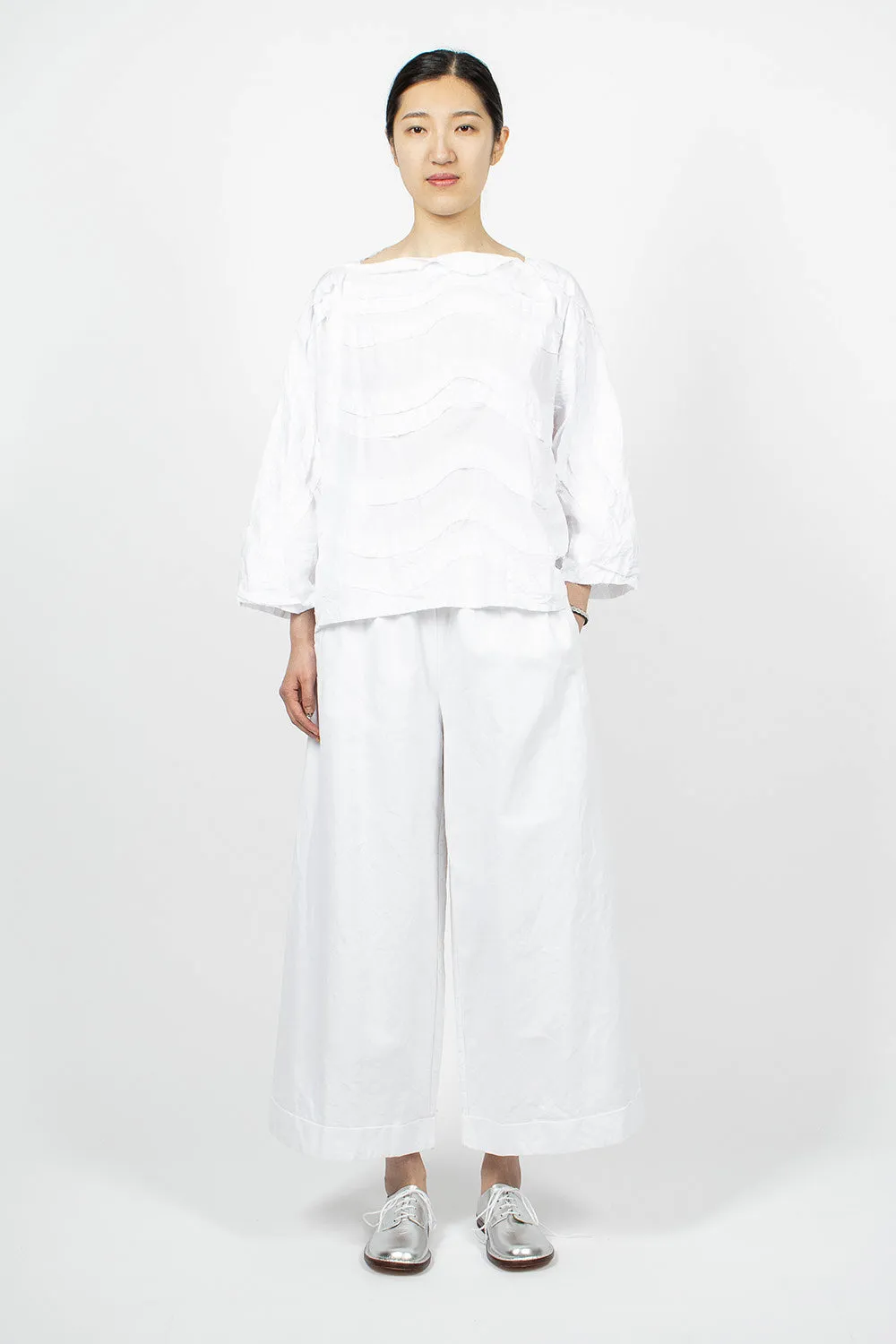 Wave Raw Cut Top White