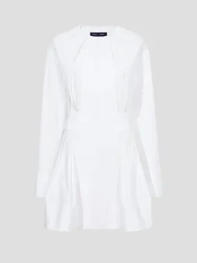 White Eco Poplin Mini Dress