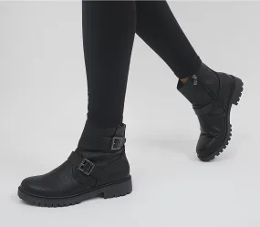 Womens Blowfish Reman Buckle Boot Black