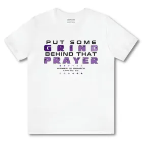 Women's Put Some Grind Behind That Prayer - White / Metallic Violet