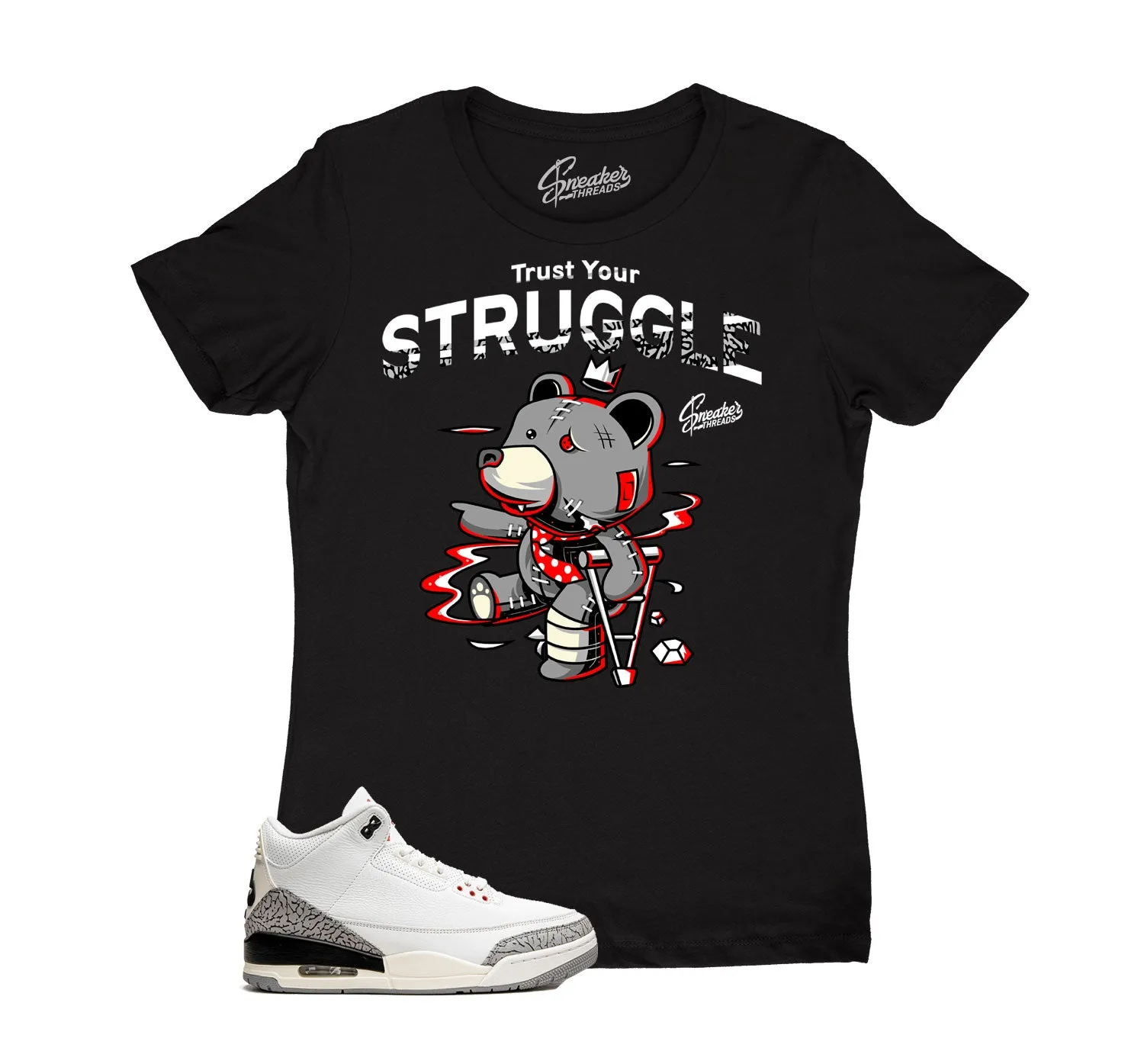 Womens - Reimagined White Cement 3 Trust Your Struggle Shirt