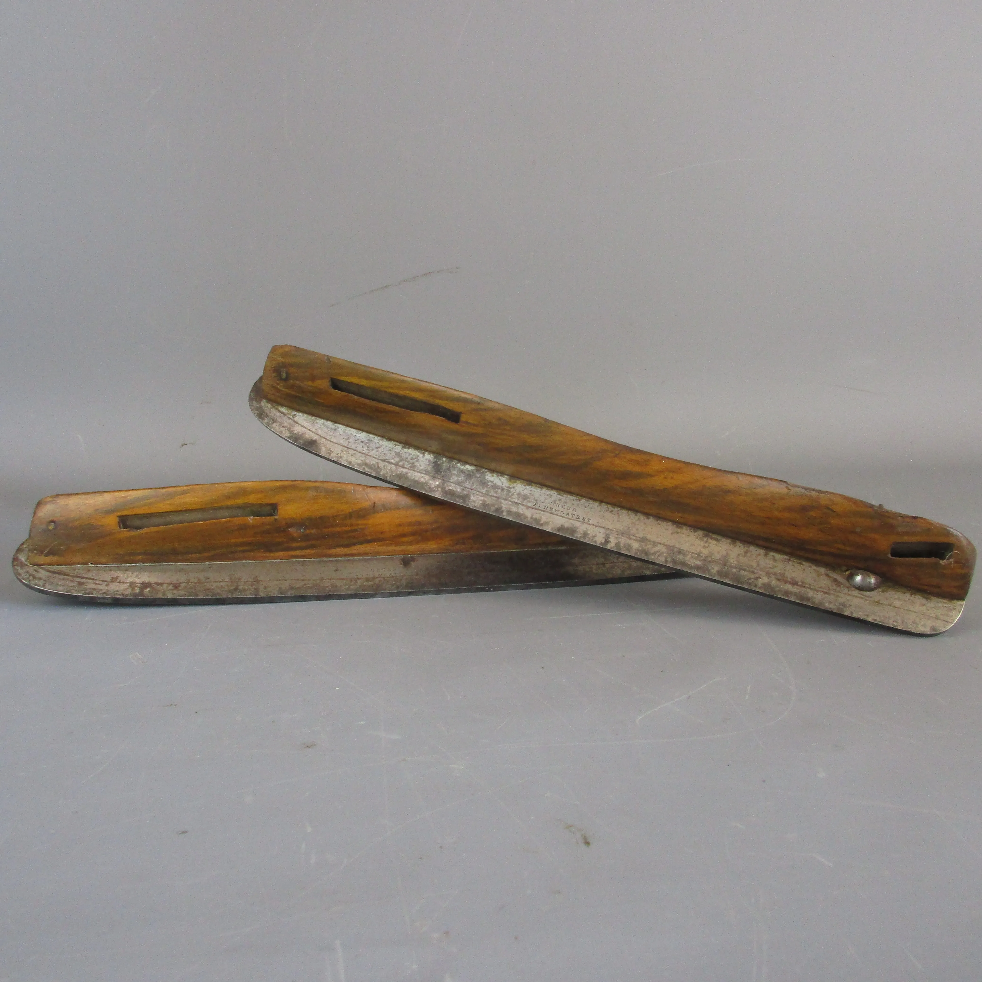 Wooden Ice Skates Skating Blades Antique Victorian