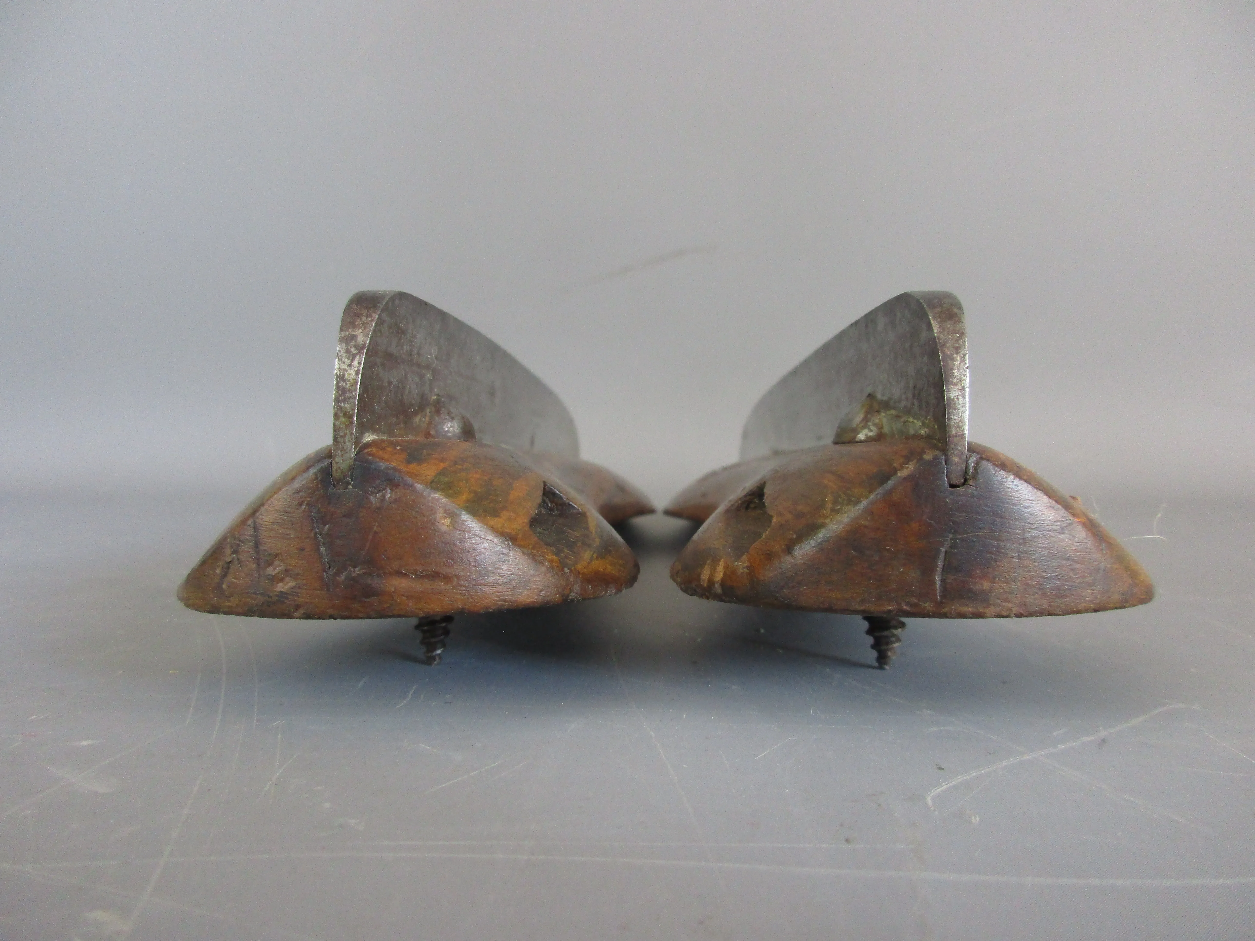 Wooden Ice Skates Skating Blades Antique Victorian